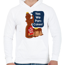PRINTFASHION Palatsinta - Férfi kapucnis pulóver - Fehér férfi pulóver, kardigán