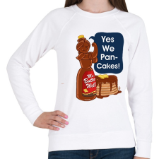 PRINTFASHION Palatsinta - Női pulóver - Fehér női pulóver, kardigán