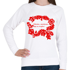 PRINTFASHION Pálinka dal páros minta #2 - Női pulóver - Fehér női pulóver, kardigán