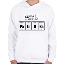 PRINTFASHION Pálinka kémia alapfok - Gyerek kapucnis pulóver - Fehér gyerek pulóver, kardigán