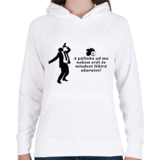 PRINTFASHION pálinka - Női kapucnis pulóver - Fehér női pulóver, kardigán