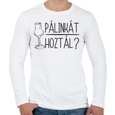 PRINTFASHION Pálinkát hoztál - Férfi hosszú ujjú póló - Fehér