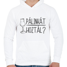 PRINTFASHION Pálinkát hoztál - Férfi kapucnis pulóver - Fehér férfi pulóver, kardigán