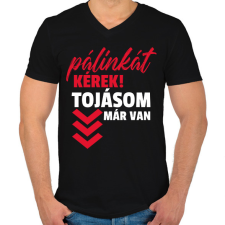 PRINTFASHION Pálinkát kérek! - Férfi V-nyakú póló - Fekete férfi póló