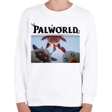 PRINTFASHION Palworld lények - Gyerek pulóver - Fehér