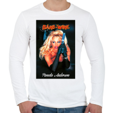 PRINTFASHION Pamela Anderson - Férfi hosszú ujjú póló - Fehér