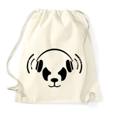 PRINTFASHION Panda beat - Sportzsák, Tornazsák - Natúr tornazsák