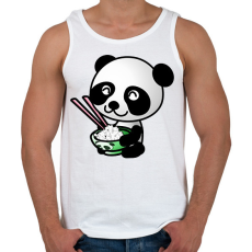 PRINTFASHION Panda diétázik - Férfi atléta - Fehér