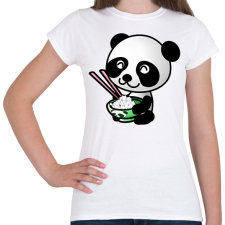 PRINTFASHION Panda diétázik - Női póló - Fehér női póló