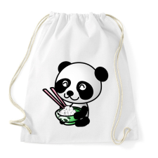 PRINTFASHION Panda diétázik - Sportzsák, Tornazsák - Fehér tornazsák
