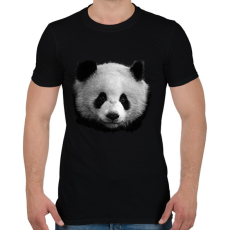 PRINTFASHION panda (fekete-fehér újság) - Férfi póló - Fekete