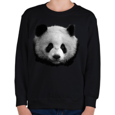 PRINTFASHION panda (fekete-fehér újság) - Gyerek pulóver - Fekete