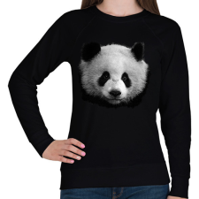 PRINTFASHION panda (fekete-fehér újság) - Női pulóver - Fekete női pulóver, kardigán