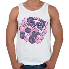 PRINTFASHION Panda - Férfi atléta - Fehér atléta, trikó