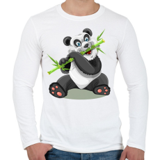 PRINTFASHION Panda  - Férfi hosszú ujjú póló - Fehér