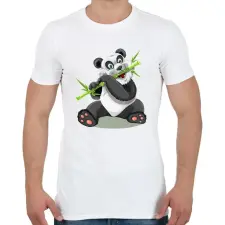 PRINTFASHION Panda  - Férfi póló - Fehér férfi póló