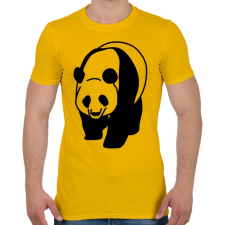 PRINTFASHION Panda - Férfi póló - Sárga férfi póló