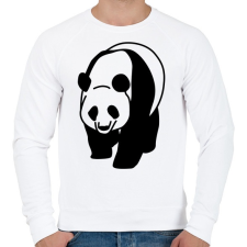 PRINTFASHION Panda - Férfi pulóver - Fehér férfi pulóver, kardigán