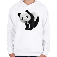 PRINTFASHION Panda - Gyerek kapucnis pulóver - Fehér