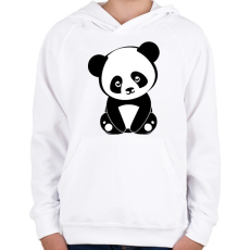 PRINTFASHION Panda - Gyerek kapucnis pulóver - Fehér