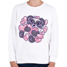 PRINTFASHION Panda - Gyerek pulóver - Fehér gyerek pulóver, kardigán