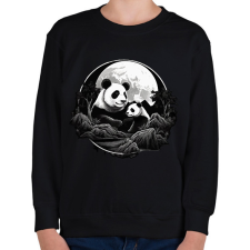 PRINTFASHION panda - Gyerek pulóver - Fekete gyerek pulóver, kardigán