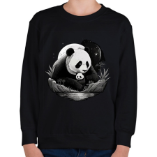 PRINTFASHION panda - Gyerek pulóver - Fekete gyerek pulóver, kardigán