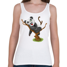 PRINTFASHION Panda jóga - Női atléta - Fehér női trikó