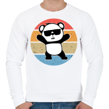 PRINTFASHION Panda Love - Férfi pulóver - Fehér férfi pulóver, kardigán