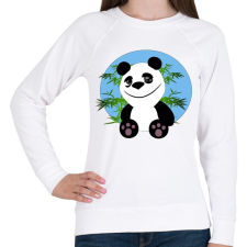 PRINTFASHION panda - Női pulóver - Fehér női pulóver, kardigán