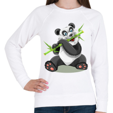 PRINTFASHION Panda  - Női pulóver - Fehér