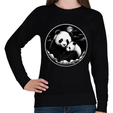 PRINTFASHION panda - Női pulóver - Fekete