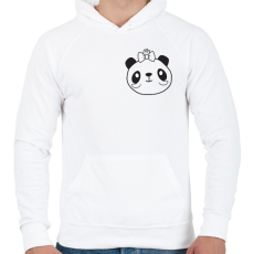 PRINTFASHION Panda páros 2 - Férfi kapucnis pulóver - Fehér
