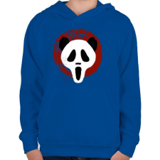 PRINTFASHION Panda Sikoly - Gyerek kapucnis pulóver - Királykék gyerek pulóver, kardigán