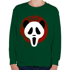 PRINTFASHION Panda Sikoly - Gyerek pulóver - Sötétzöld gyerek pulóver, kardigán