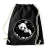 PRINTFASHION panda - Sportzsák, Tornazsák - Fekete