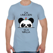 PRINTFASHION Panda unicornis ninja - Férfi póló - Világoskék férfi póló