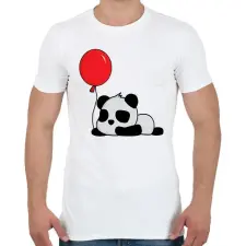 PRINTFASHION Panda ünnepel - Férfi póló - Fehér férfi póló