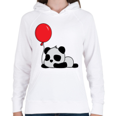 PRINTFASHION Panda ünnepel - Női kapucnis pulóver - Fehér