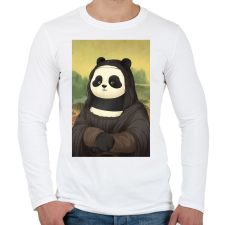 PRINTFASHION PandaLisa - Férfi hosszú ujjú póló - Fehér férfi póló