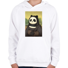PRINTFASHION PandaLisa - Gyerek kapucnis pulóver - Fehér gyerek pulóver, kardigán