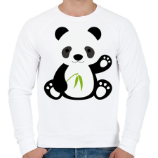 PRINTFASHION Pandás póló - Férfi pulóver - Fehér férfi pulóver, kardigán