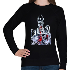 PRINTFASHION pap pentagrammal - Női pulóver - Fekete női pulóver, kardigán