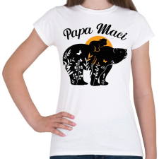 PRINTFASHION Papa maci - Női póló - Fehér női póló