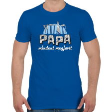 PRINTFASHION Papa mindent magjavít - Férfi póló - Királykék férfi póló