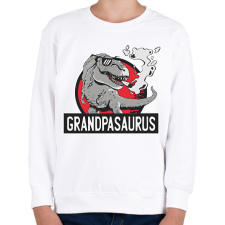 PRINTFASHION Papa szaurusz grandpasaurus - Gyerek pulóver - Fehér gyerek pulóver, kardigán