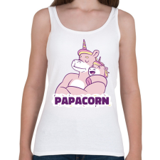 PRINTFASHION Papacorn - Női atléta - Fehér női trikó