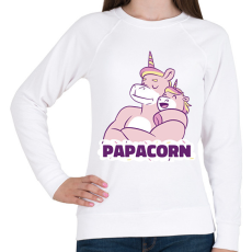 PRINTFASHION Papacorn - Női pulóver - Fehér