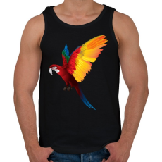 PRINTFASHION Papagáj - Férfi atléta - Fekete