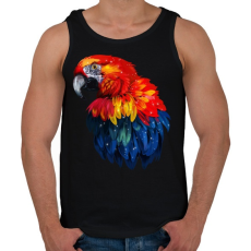 PRINTFASHION papagáj  - Férfi atléta - Fekete